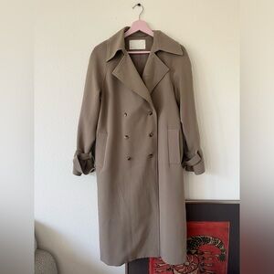 Oak + Fort brindle color trench coat